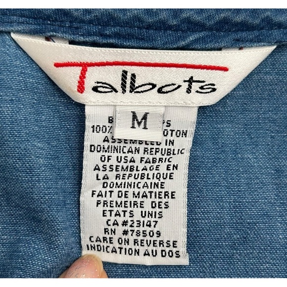 Talbots Denim Vintage Blue Women’s Vest Size Medium - Picture 13 of 13